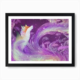 Enchanted Spirit Fox Lilac 1 Art Print