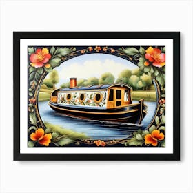 Default Traditional Hand Painted Tole Design For A Canal Boat 1 Art Print