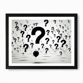 Question Mark Image Art Print