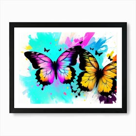 Colorful Butterflies 130 Art Print