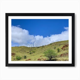 Windmills On A Hill In Maui (Hawaii Series) Art Print