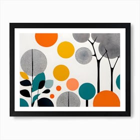 'Trees' Abstract 'Sunrise' Art Print