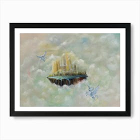 City In The Clouds Art Print