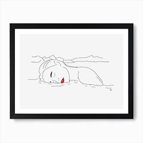 Girl Water Art Print