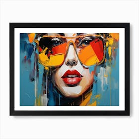 Woman With Sunglasses Art Print