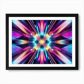 Abstract Neon Lights Art Print