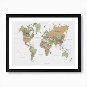 Political world map 5 Art Print