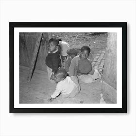 Children Of Sharecropper Who Will Be Resettled At Transylvania Project, Louisiana By Russell Lee Art Print