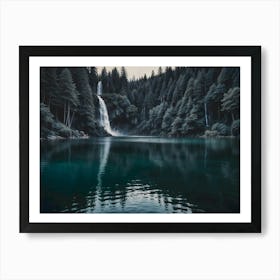 Waterfall In The Forest Art Print