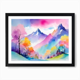 Mountain landscapes 18 Art Print