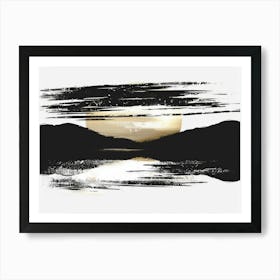 Black And White Abstract Painting 23 Art Print