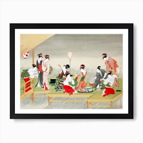 Japanese Women Vintage Painting, Utagawa Toyohiro Art Print