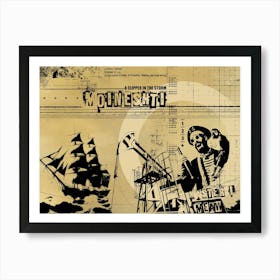 Moineshti. A clipper in the storm Art Print