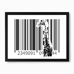 Funny Barcode Animals Art Illustration In Painting Style 006 Art Print