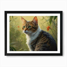 Cat In The Jungle Art Print