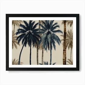 Palm Trees hamptons Art Print