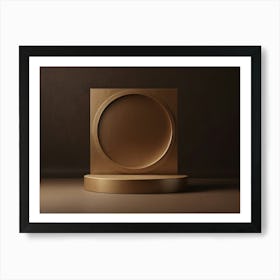 Brown abstract 1 Art Print