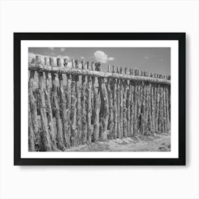 Fence Constructed By Mormon Farmer In Box Elder County, Utah By Russell Lee Art Print