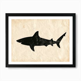 Whale Shark Grey Silhouette 5 Art Print