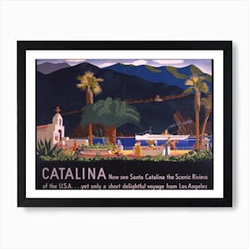 Catalina Voyage Vintage Travel Poster Art Print