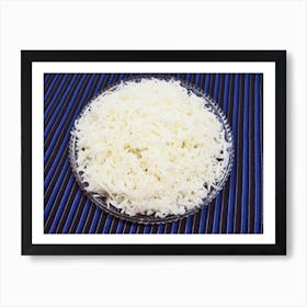 White Rice On A Plate Art Print