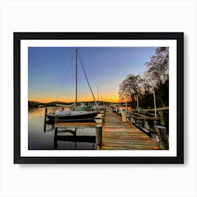 Sunset At The Docks in Annapolis Art Print