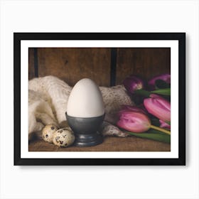 Easter Eggs And Tulips 9 Art Print