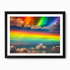 Rainbow Candy Clouds V8 Art Print