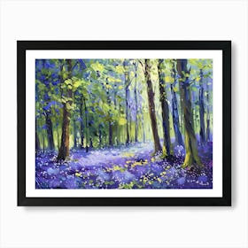 Bluebells In The Woods Art Print