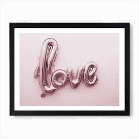 Love Pink Balloon Art Print