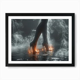 High Heels And Smoke 2 Art Print
