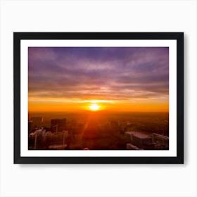 Milano, Italy Aerial View At Sunset Stampe d'Arte Art Print