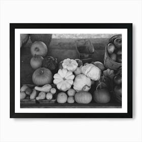 Fall Fruits And Vegetables At Roadside Stand Near Greenfield, Massachusetts By Russell Lee Art Print