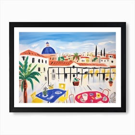 Catania Italy Cute Watercolour Illustration 2 Art Print