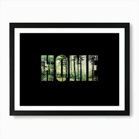 Home Poster Vintage Forest Photo Collage 1 Art Print