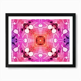 Pink Watercolor Flower Pattern 2 Art Print