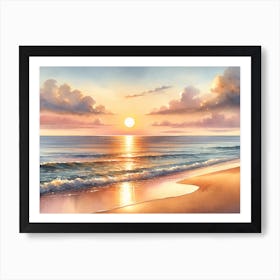 Sunset On The Beach Art Print