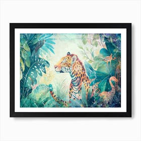 Exotic Junlge Animal Art Illustration In A Painting Style 07 Art Print