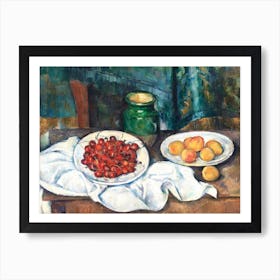 Still Life With Cherries And Peaches, Paul Cézanne Art Print