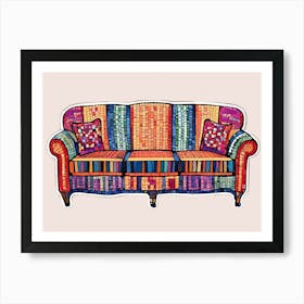 Colorful Couch Art Print