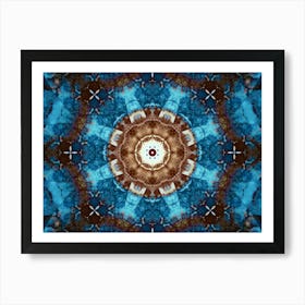 Abstract Mandala Gold Star 2 Art Print