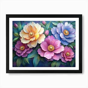 Peony Flowers 2 Art Print