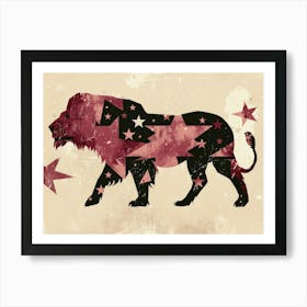 Lion With Stars Art Print