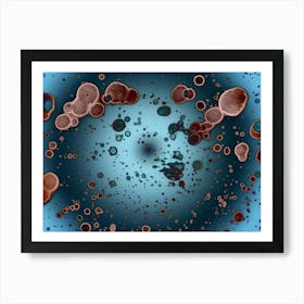 Alcohol Ink Blue, Light Blue, Dark Blue 1 Art Print