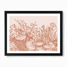 Floral Forest Sienna Art Print