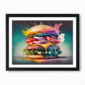 Burger Painting Art Print