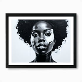 Mural Art Painting Of Beautiful Woman 24 Art Print