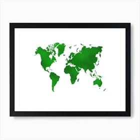 World Map 1 Art Print