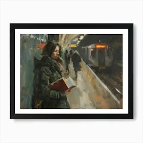 Girl Reading A Book 10 Art Print