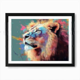 Lion Animal Abstract Poster